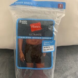 Hanes Ultimate Boxer Briefs, 5 pack, men’s small. Brand new in packaging.